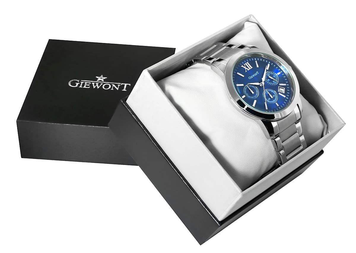 Zegarek Męski GIEWONT Apex Chrono GW6480-2 Chronograf Silver/Blue
