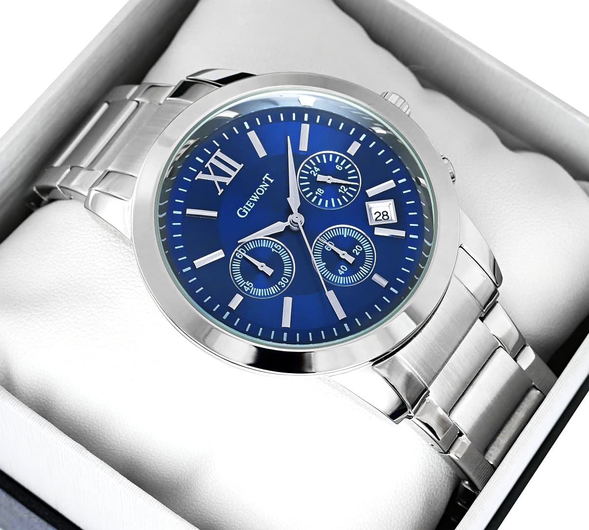 Zegarek Męski GIEWONT Apex Chrono GW6480-2 Chronograf Silver/Blue