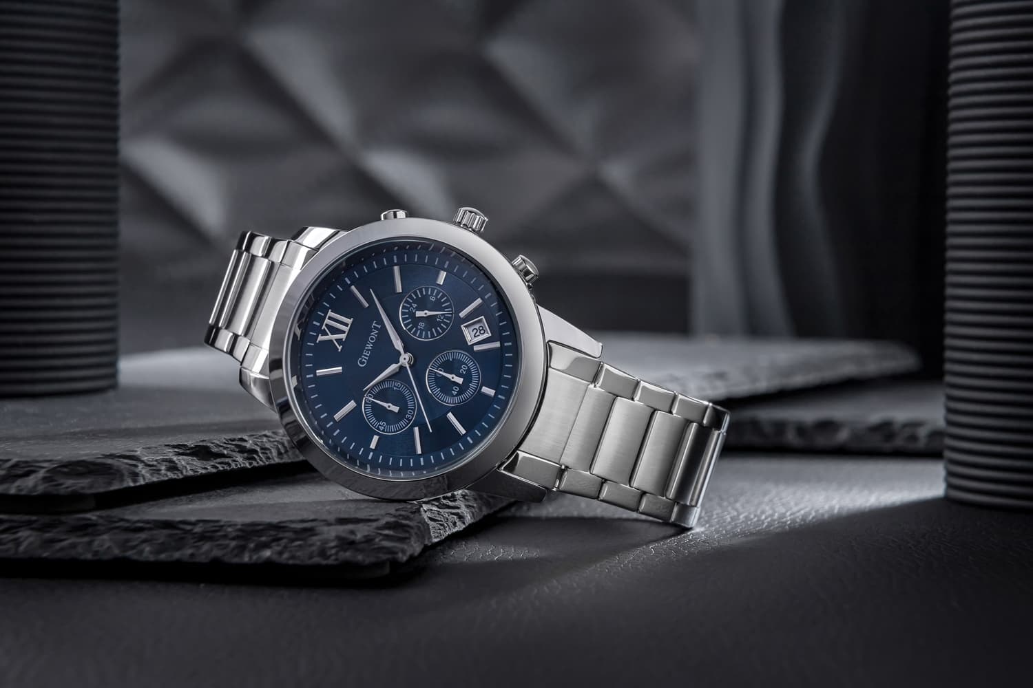 Zegarek Męski GIEWONT Apex Chrono GW6480-2 Chronograf Silver/Blue