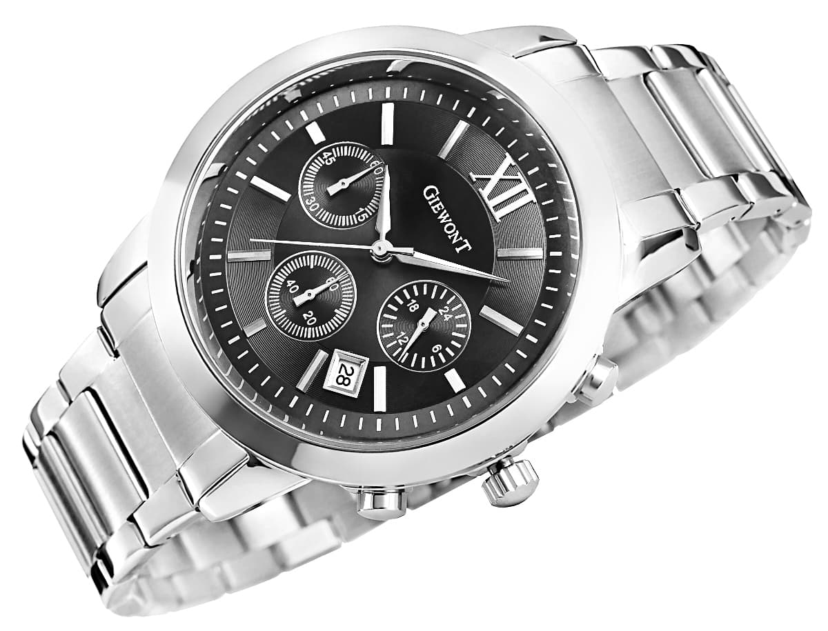 Zegarek Męski GIEWONT Apex Chrono GW6480-1 Chronograf Silver/Black