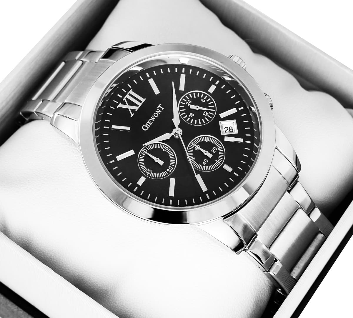 Zegarek Męski GIEWONT Apex Chrono GW6480-1 Chronograf Silver/Black