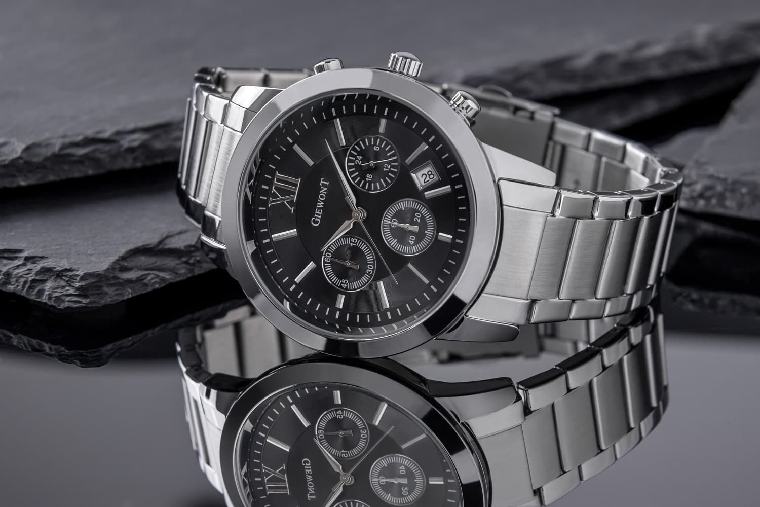 Zegarek Męski GIEWONT Apex Chrono GW6480-1 Chronograf Silver/Black
