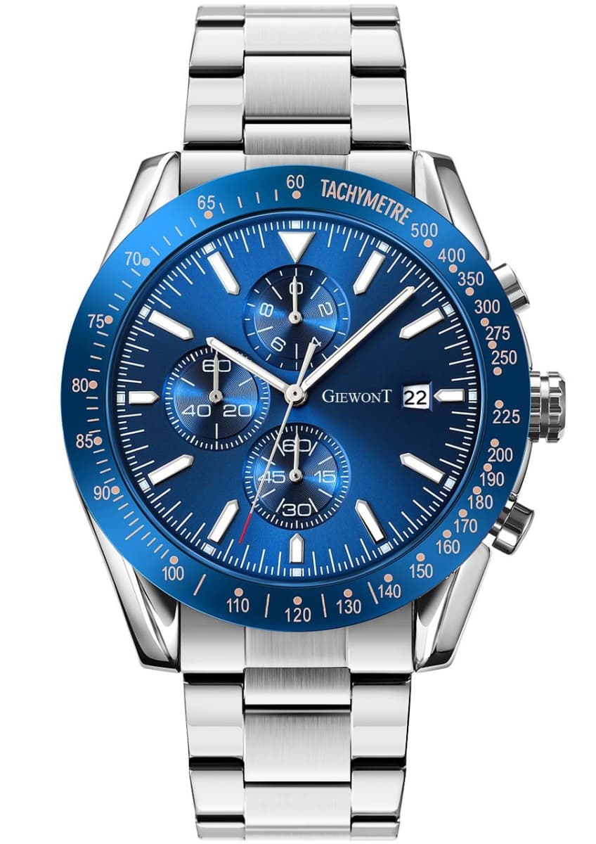 Zegarek Męski GIEWONT PrimeChrono GW8620-2 Chronograf Silver/Blue