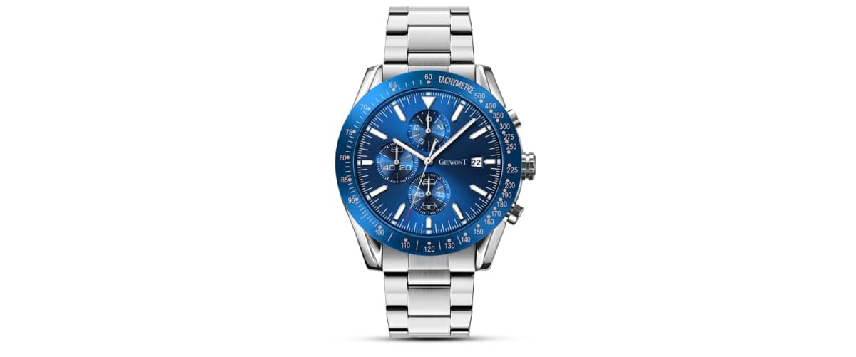 Zegarek Męski GIEWONT PrimeChrono GW8620-2 Chronograf Silver/Blue