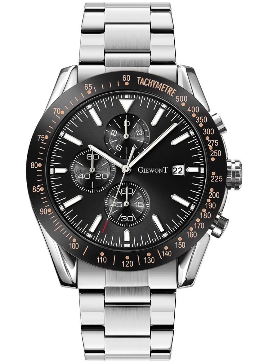 Zegarek Męski GIEWONT PrimeChrono GW8620-1 Chronograf Silver/Black