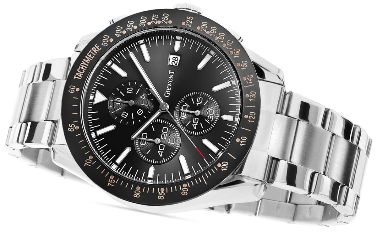 Zegarek Męski GIEWONT PrimeChrono GW8620-1 Chronograf Silver/Black