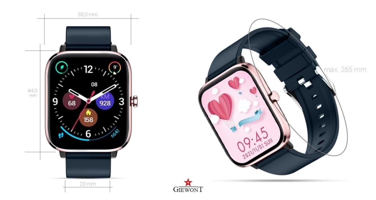 Smartwatch GIEWONT Dynamic SmartCall GW230-5 - RoseGold/Deep Ocean