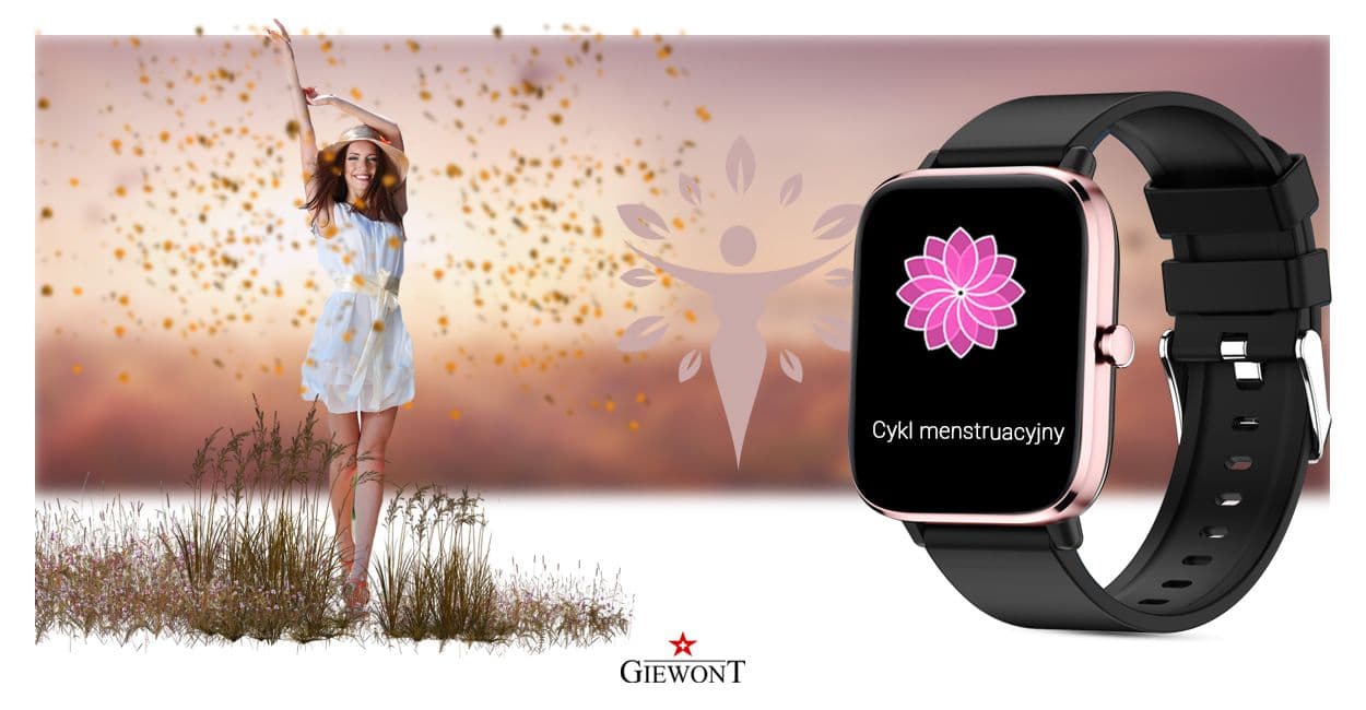 Smartwatch GIEWONT Dynamic SmartCall GW230-3 - Rose Gold/Black Effect