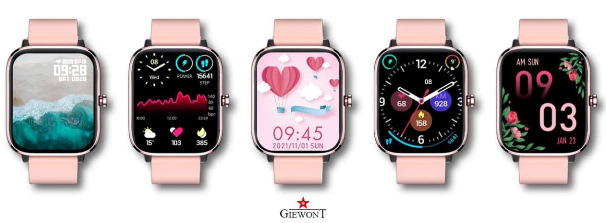 Smartwatch GIEWONT Dynamic SmartCall GW230-1 - Rose Gold/Powder Pink
