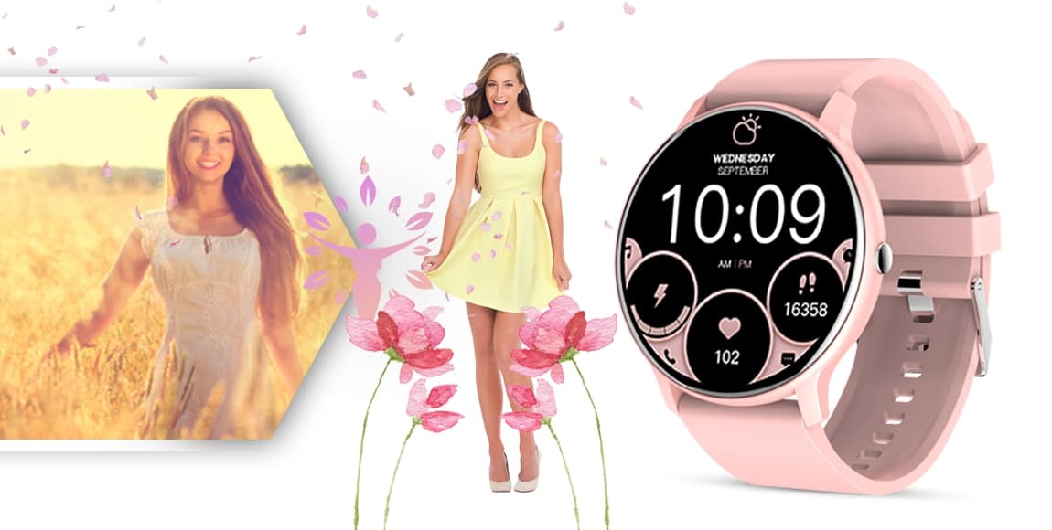 Smartwatch GIEWONT Sport Around GW120-1 - Powder Pink