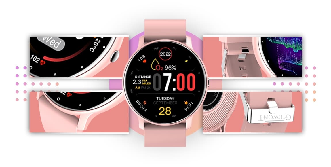 Smartwatch GIEWONT Sport Around GW120-1 - Powder Pink