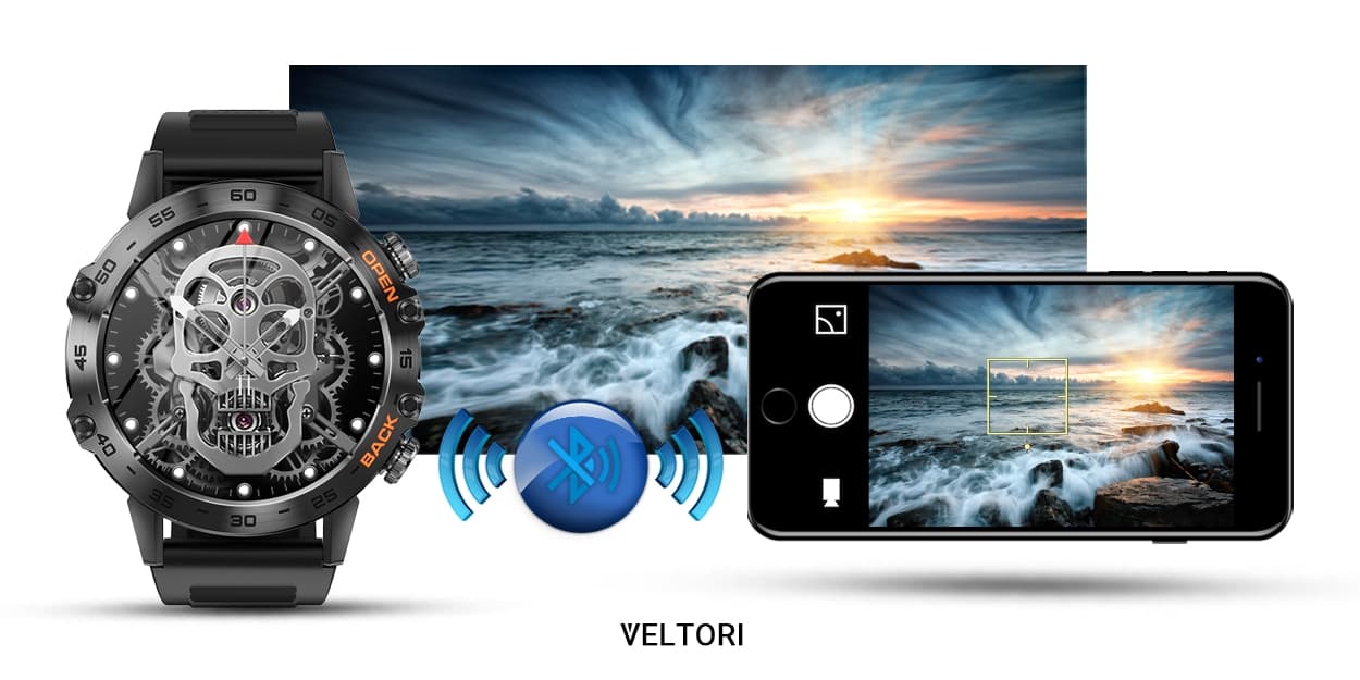 Smartwatch VELTORI VT120-1 Czarny Pasek Silikonowy