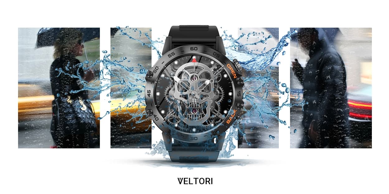 Smartwatch VELTORI VT120-1 Czarny Pasek Silikonowy