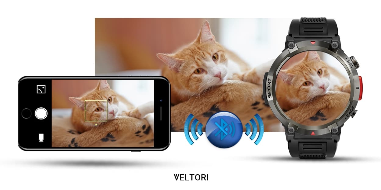 Smartwatch VELTORI VT140-1 Czarny Pasek Silikonowy