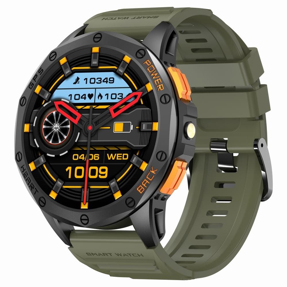 Smartwatch Męski GRAVITY GPS GT24-5 Czarny Pasek Silikonowy + Zielony Pasek Silikonowy