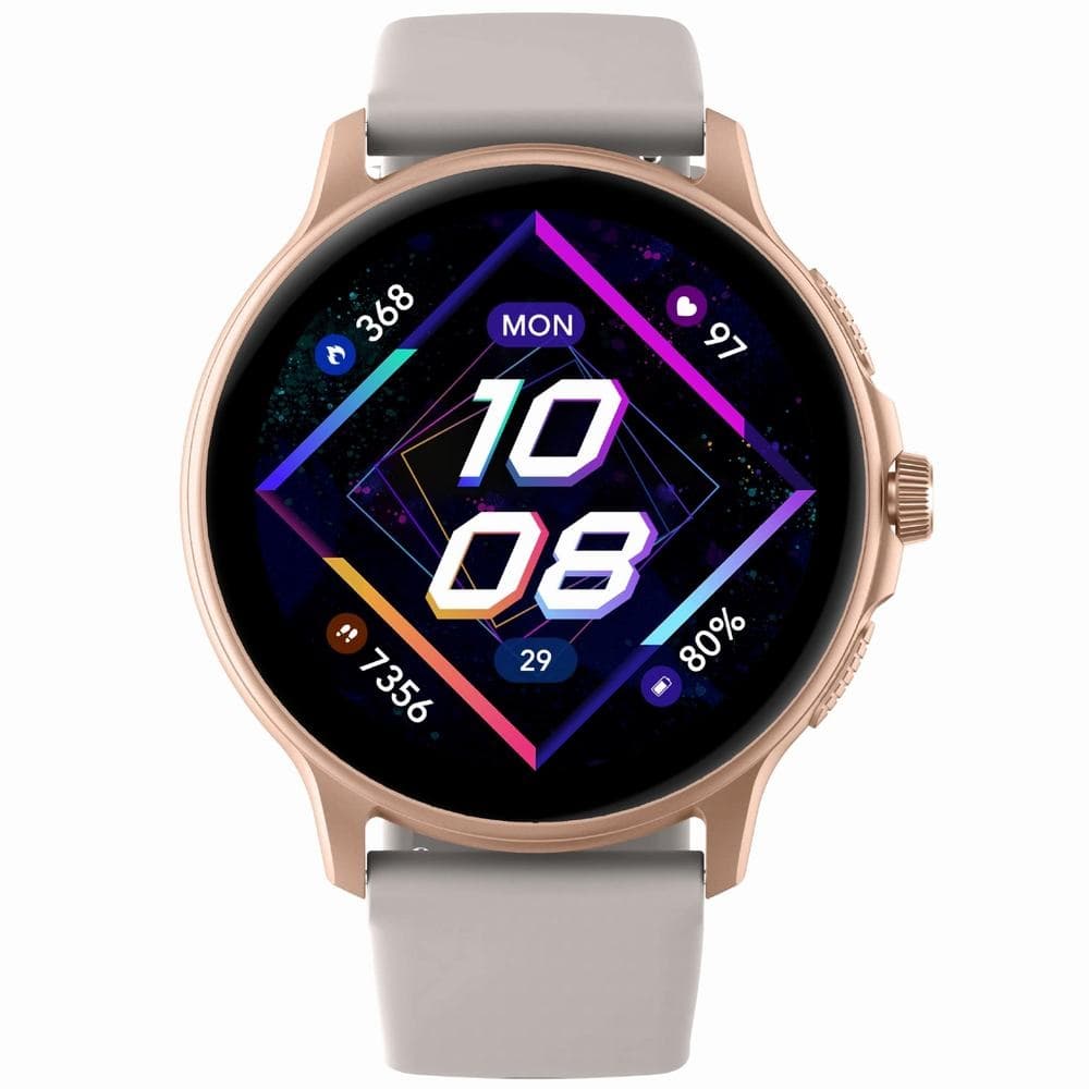 Smartwatch Damski GRAVITY GT12-5 Szary Pasek Silikonowy + Bransoleta Różowe Złoto