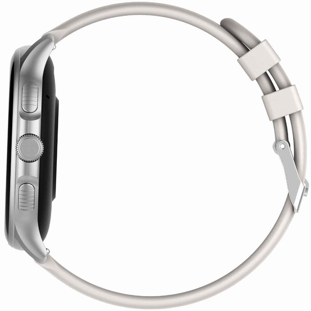 Smartwatch Damski GRAVITY GT12-8 Biały Pasek Silikonowy + Srebrna Bransoleta