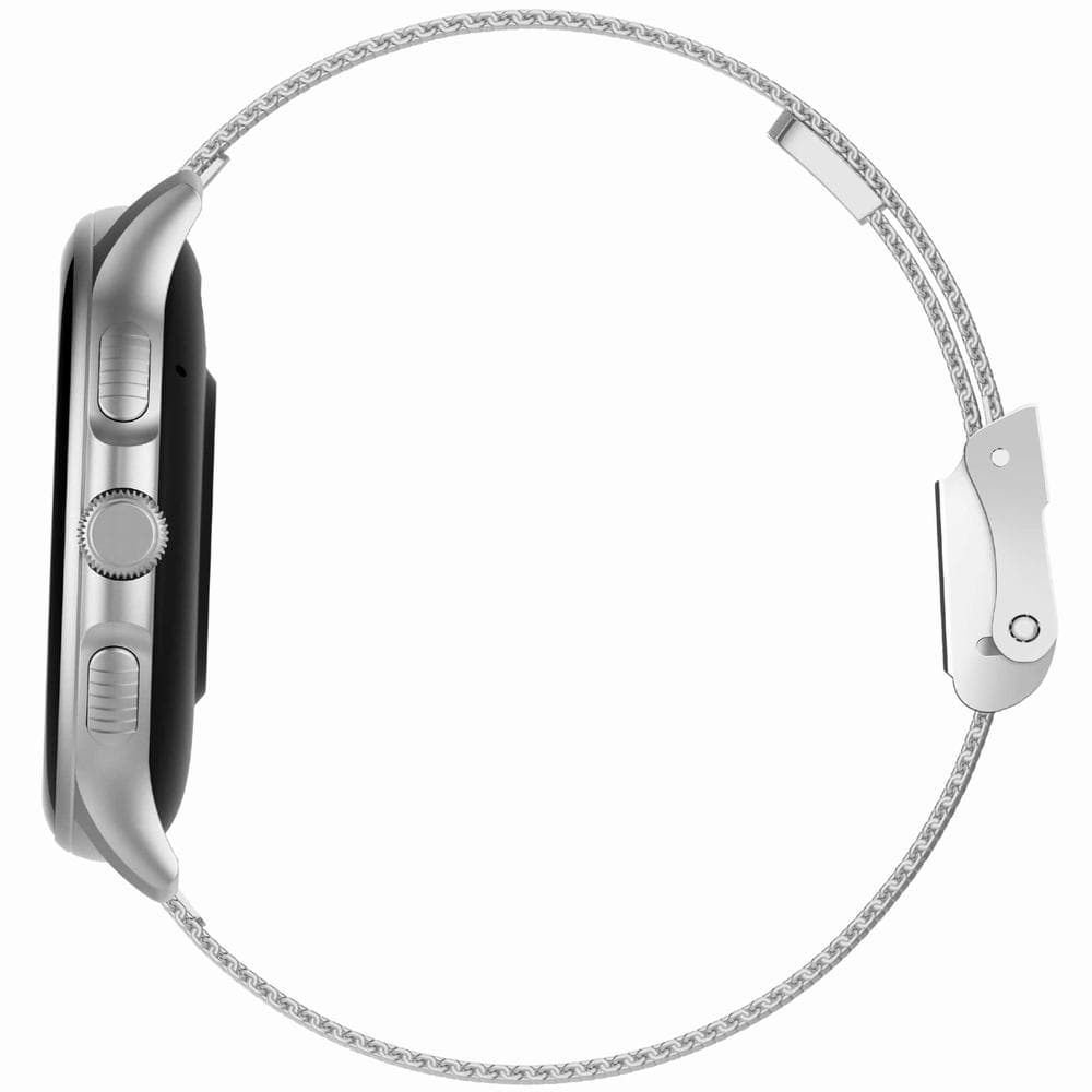 Smartwatch Damski GRAVITY GT12-8 Biały Pasek Silikonowy + Srebrna Bransoleta