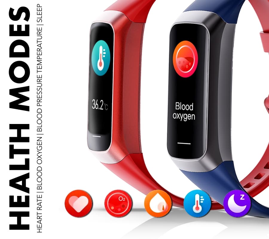 Smartband Damski RUBICON RNCF05 Silver/Grey SMARUB213