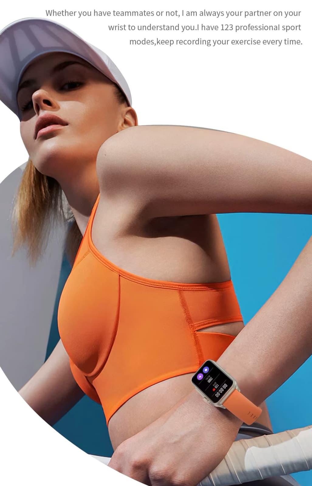 Smartwatch Damski RUBICON RNCF06 Black/Dark Blue SMARUB220