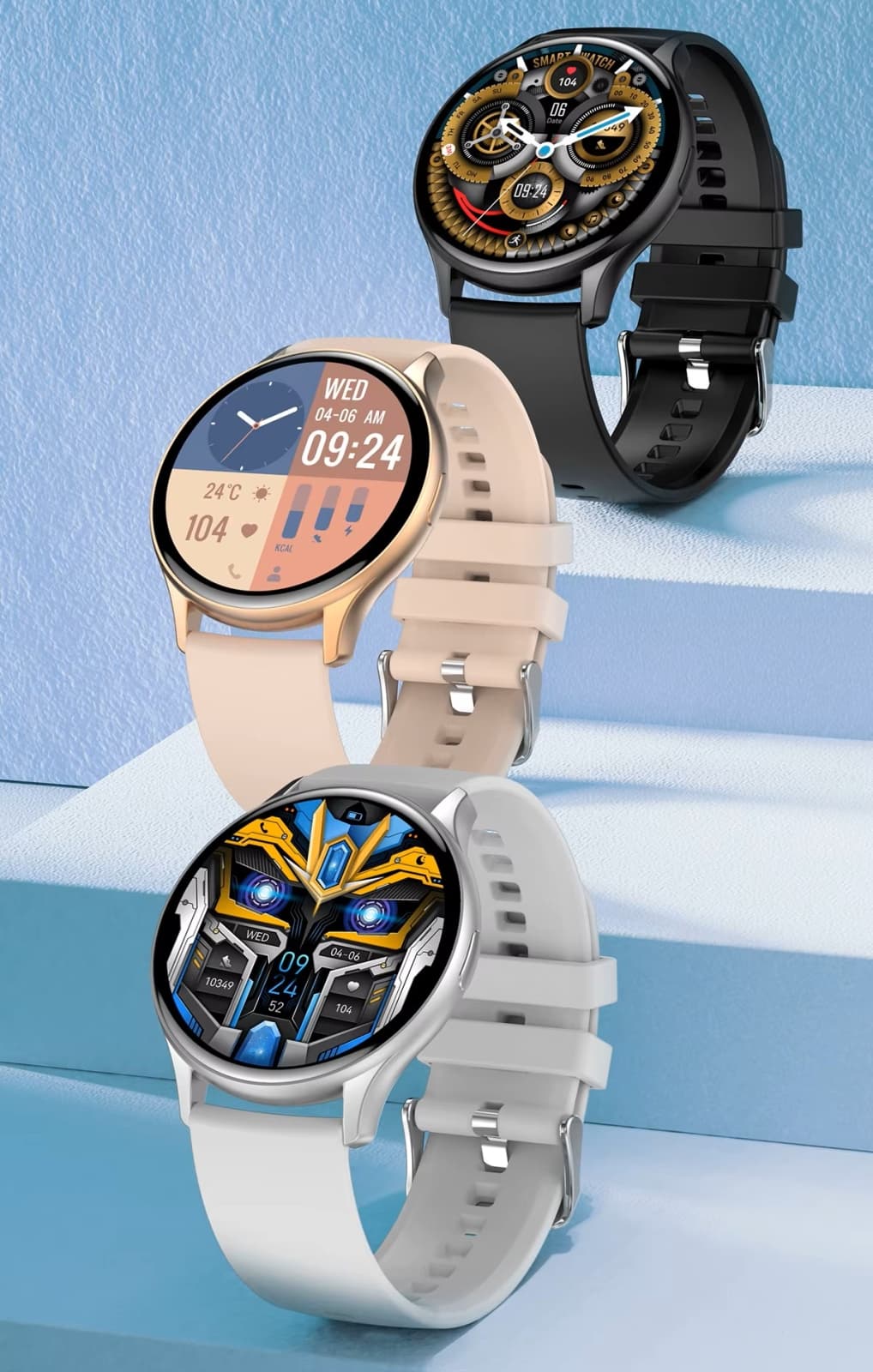 Smartwatch Damski RUBICON RNCF11 Silver/Grey SMARUB242