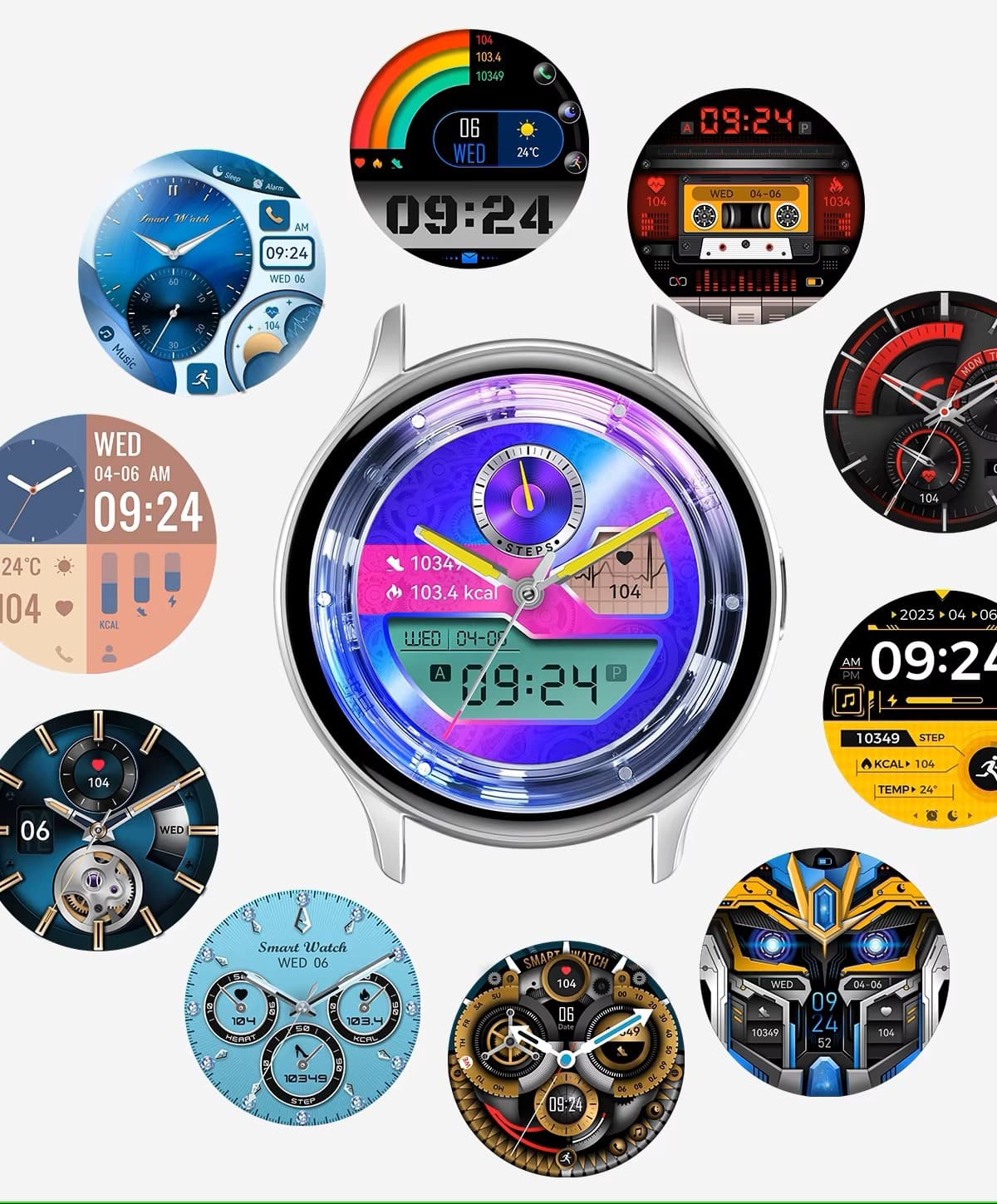 Smartwatch Damski RUBICON RNCF11 Silver/Grey SMARUB242